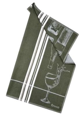  Virtuvinis rankšluostis Greno SAO-42, baltas/žalias, 70 cm x 50 cm