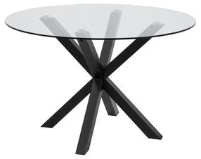 Valgomojo stalas Heaven, juoda, 119 cm x 119 cm x 75.5 cm