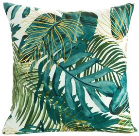 Dekoratyvinės pagalvėlės užvalkalas Davos, aukso/žalia, 40 cm x 40 cm