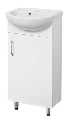 Vonios spintelė su praustuvu Sanservis Solo 40, balta, 33 cm x 39.5 cm x 80 cm
