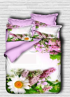 Patalynės užvalkalų komplektas Mijolnir 178PRL1241, alyvinė/balta/žalia, 200 x 220 cm