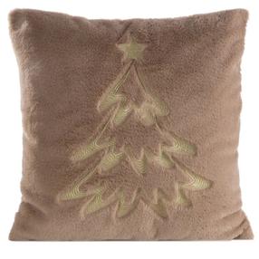 Kalėdinis dekoratyvinės pagalvėlės užvalkalas PSWA-277, ruda, 45 cm x 45 cm