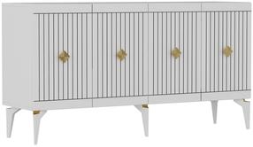Komoda Kalune Design Midas 475OLV1752, aukso/balta, 150 cm x 40 cm x 79 cm