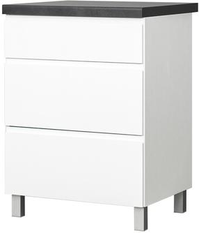 Apatinė virtuvinė spintelė Bodzio Kampara KKA60DS-BI/L/BI, balta, 60 cm x 60 cm x 86 cm