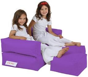 Sėdmaišis Hanah Home Kids Double Seat Pouffe 248FRN1227, violetinis