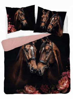 Patalynės užvalkalų komplektas Detexpol Holland SJE-044, juoda/rožinė/ruda, 200 x 220 cm