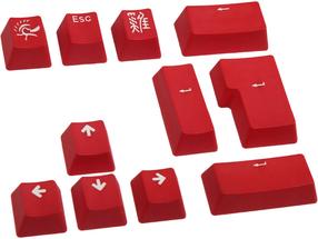 Klaviatūros dangtelis Ducky PBT Double-Shot Keycap Set, raudona