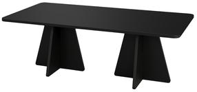 Kavos staliukas Kalune Design Mushroom 2, juodas, 120 cm x 60 cm x 40 cm