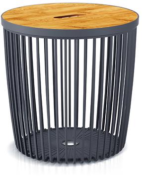 Kavos staliukas Kosz, antracito/ruda, 33.5 cm x 33.5 cm x 33 cm