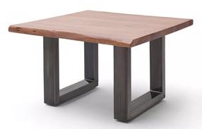 Kavos staliukas MC Akcent Cartagena, riešuto/tamsiai pilka, 75 cm x 75 cm x 45 cm