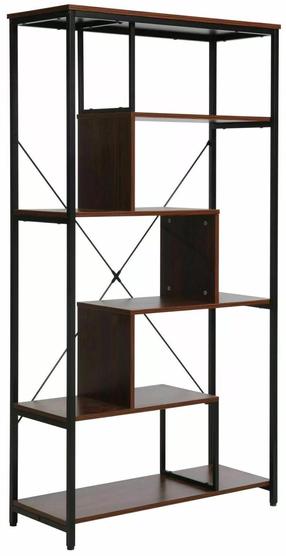 Pastatoma lentyna Net A, juoda/tamsiai ruda, 85 cm x 35 cm x 163 cm