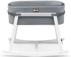 Lopšys kūdikiams viengulė Kalune Design Hier Cradle, balta/pilka, be patalynės dėžės, su čiužiniu