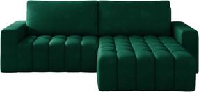 Kampinė sofa Bonett Kronos 19, tamsiai žalia, dešininė, 175 x 250 cm x 92 cm