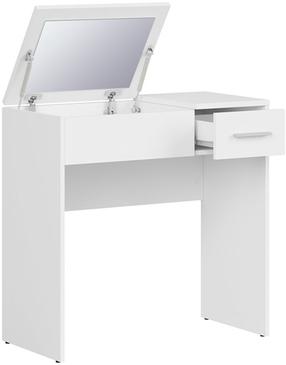 Kosmetinis staliukas Nepo Plus S435-TOL1K1S-BI, baltas, 80 cm x 40 cm x 79.5 cm, su veidrodžiu