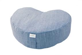 Grikių lukštų pufas Grikė Heart, mėlynas, 45 cm x 35 cm x 13 cm