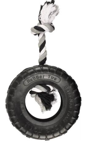 Žaislas šuniui, virvinis Flamingo Gladiator Tyre 518080, 37 cm, juodas, 37