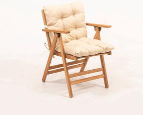 Lauko kėdė Floriane Garden MY027 644MYD1155, kreminė/ruda, 43 cm x 46 cm x 89 cm