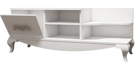 TV staliukas Kalune Design Sultan, baltas, 130 cm x 45 cm x 50.6 cm