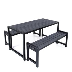 Lauko baldų komplektas DM Grill, tamsiai pilka, 1-6 vietų