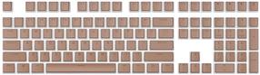 Klaviatūros dangtelis Royal Kludge Pudding PBT Keycaps 104 pcs Coffee PBT ISO, ruda