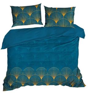 Patalynės užvalkalų komplektas PT-193, geltona/tamsiai mėlyna, 160 x 200 cm