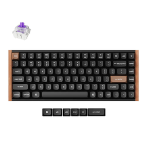 Klaviatūra Keychron K2 HE Special Edition K2H-F1 Gateron Double-Rail Magnetic Nebula, Anglų (US), juoda, belaidė