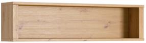 Sieninė lentyna Gala Meble Malta W1, ąžuolo, 130 cm x 25 cm x 33 cm