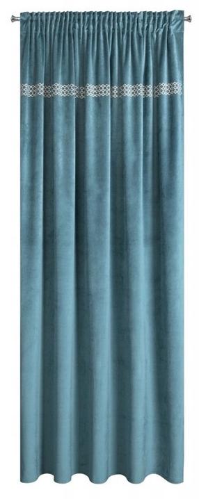 Naktinė užuolaida Jovita, tamsi turkio, 140 cm x 270 cm