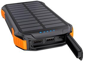 Nešiojamas įkroviklis (Power bank) Choetech Solar B659, 10000 mAh, 5 W, juoda/oranžinė