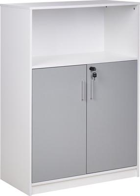 Spintelė Beliani Zehna, balta/pilka, 40 cm x 80 cm x 117 cm