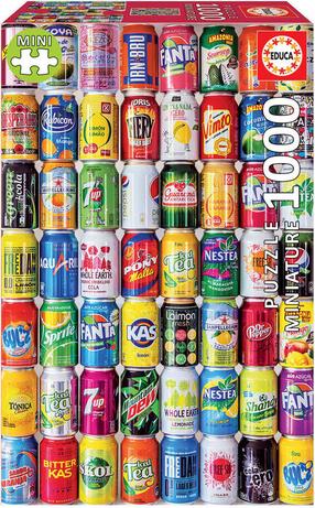 Dėlionė Educa Cooling Drinks Mini, 46 cm x 30 cm, 1000 vnt., įvairių spalvų