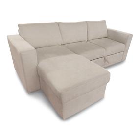 Sofa-lova Domoletti, balta, kairinė, 230 x 92 cm x 73 cm