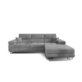 Kampinė sofa Armando Monolith 84, pilka, dešininė, 280 x 205 cm x 90 cm