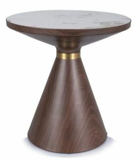 Kavos staliukas Napa A, rudas/baltas, 70 cm x 70 cm x 43 cm