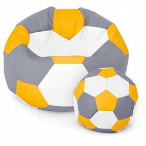 Sėdmaišių rinkinys Ball XXXXL, baltas/geltonas/pilkas