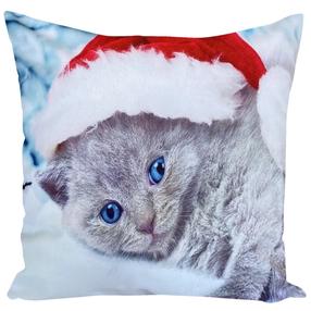 Dekoratyvinės pagalvėlės užvalkalas JCLA-18, raudona/pilka, 40 cm x 40 cm