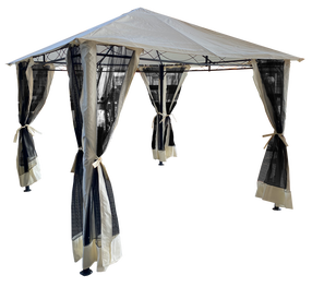 Pavėsinė Besk, 300 x 260 cm, balta/juoda