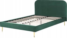 Lova pusantros vietos Beliani Flayat, 140 x 200 cm, žalia, be čiužinio, su grotelėmis
