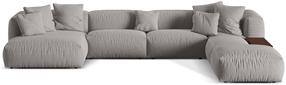 Modulinė sofa Micadoni Martina Boston, šviesiai pilka, dešininė, 406 x 280 cm x 75 cm