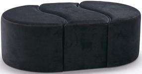 Pufas Hanah Home Alya 825BLC1618, juodas, 120 cm x 80 cm x 40 cm