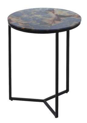 Kavos staliukas Miloo Fancy, juodas/įvairių spalvų, 40 cm x 40 cm x 50 cm