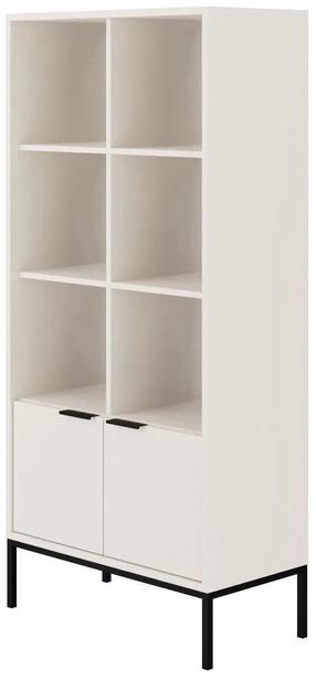 Knygų lentyna Kocot Kids Austin, balta/juoda, 40 cm x 80 cm x 171.2 cm