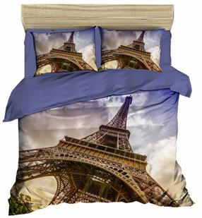 Patalynės užvalkalų komplektas Mijolnir 178PRL1149, mėlynas/rudas/baltas, 160 x 220 cm