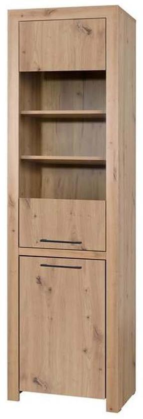 Spintelė - vitrina ADRK Janez, ruda/juoda, 40 cm x 58 cm x 200 cm