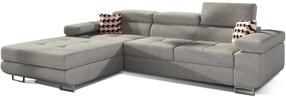 Kampinė sofa Armando Gusto 88, Zigzag 60, pilka, kairinė, 280 x 280 cm x 90 cm