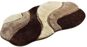 Vonios grindų kilimėlis Foutastic Curves 359CHL4198, ruda/šviesiai ruda, 120 cm x 70 cm (pažeista pakuotė)