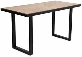 Valgomojo stalas Homla Nattmal, rudas/juodas, 140 cm x 70 cm x 76 cm