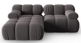 Kampinė sofa Micadoni Home Bellis, tamsiai pilka, kairinė, 191 x 157 cm x 62 cm