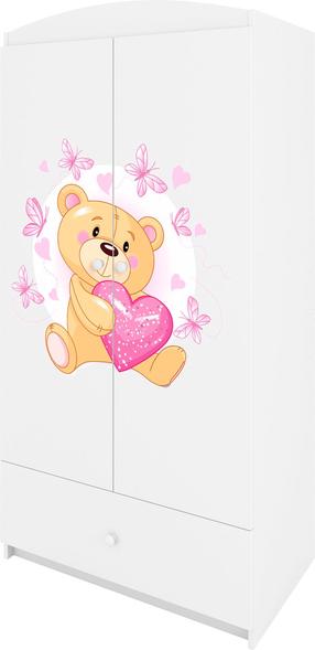 Spinta Kocot Kids Babydreams Teddybear Butterflies, balta, 90 cm x 52 cm x 175.5 cm