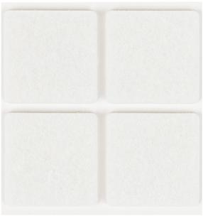 Baldų padukas Haushalt, balta, 3.5 cm x 3.5 cm, 4 vnt.